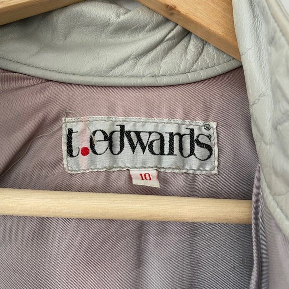t. edwards Vintage Leather Bomber Jacket Grey Size S - Picture 5 of 11